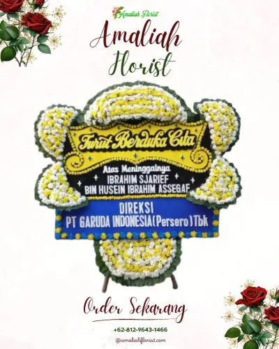 Papan Bunga Duka di Garongan